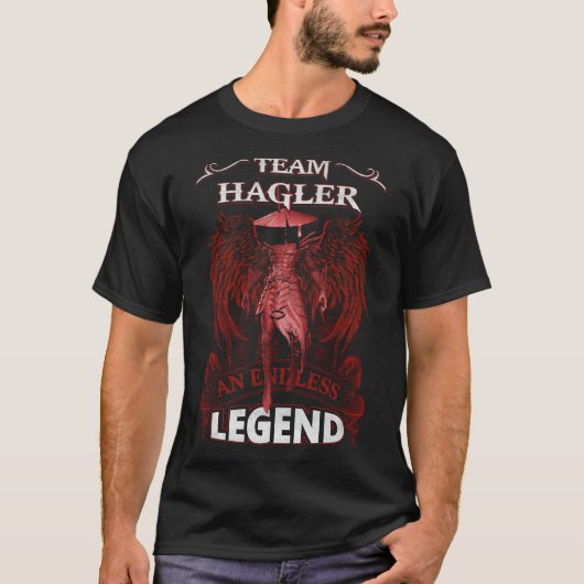 チームHAGLER – 無限の伝説 Tシャツ (正面)