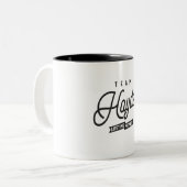 チームHayden Lifetimeメンバパーソナライズされたー名 ツートーンマグカップ (正面左)