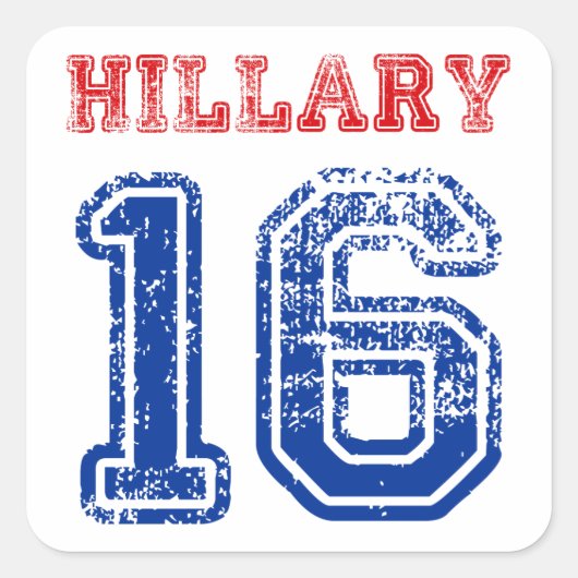 チームHillary 2016 スクエアシール (正面)