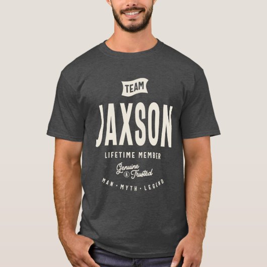 チームJaxsonライフタイムメンバーJaxson名 Tシャツ (正面)