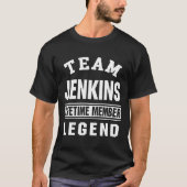 チームJenkins姓ライフタイムメンバー凡例ギフト Tシャツ (正面)