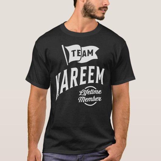 チームKareemライフタイムメンバー名Kareem Tシャツ (正面)