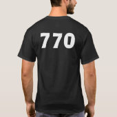 チームKRINSKY黒いティーwith770は支持します Tシャツ (裏面)