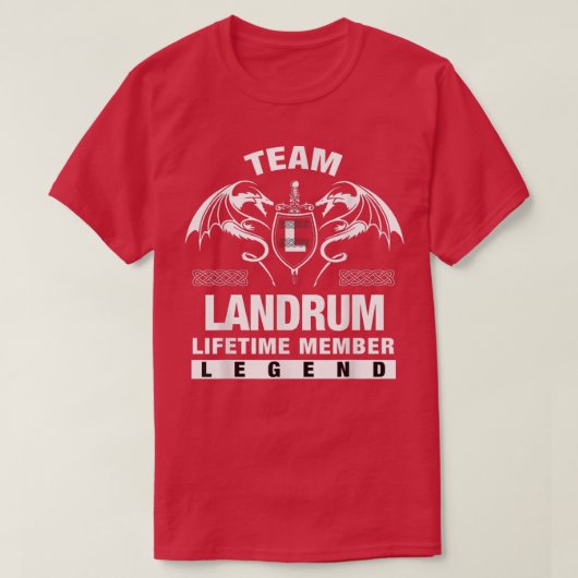 チームLANDRUMライフタイムメンバーギフトTシャツ Tシャツ (デザイン正面)