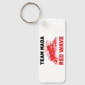 チームmagaレッドウェーブキーチェーン キーホルダー (正面)