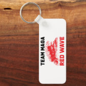 チームmagaレッドウェーブキーチェーン キーホルダー (正面)