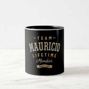 チームMauricioライフタイムメンバパーソナライズされたー名 ツートーンマグカップ