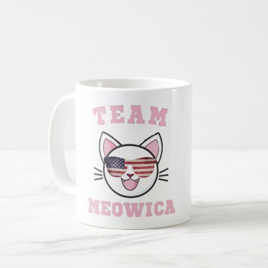 チームMEOWICAおもしろい猫好きAMERICAN TOKYO-2021 コーヒーマグカップ (正面左)