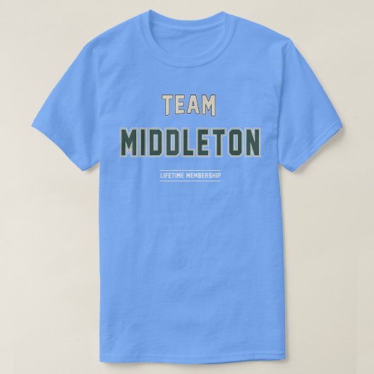 チームMiddletonギフト誇りを持ったファミリー姓 Tシャツ (デザイン正面)
