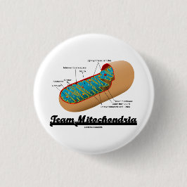 チームMitochondria (Mitochondrionのユーモア) 缶バッジ