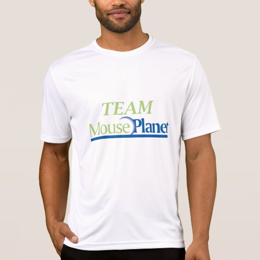 チームMousePlanetの男性microfiberのTシャツ Tシャツ (正面)