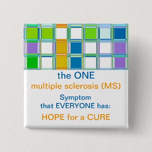チームMS認識度ボタン多発性硬化症 缶バッジ (正面)