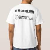 チームMullysのバレーボール Tシャツ (裏面)