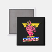 チームNoカルブフラミンゴジムウエイトリフティングボディビル マグネット (正面/裏面)