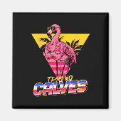 チームNoカルブフラミンゴジムウエイトリフティングボディビル マグネット (正面)