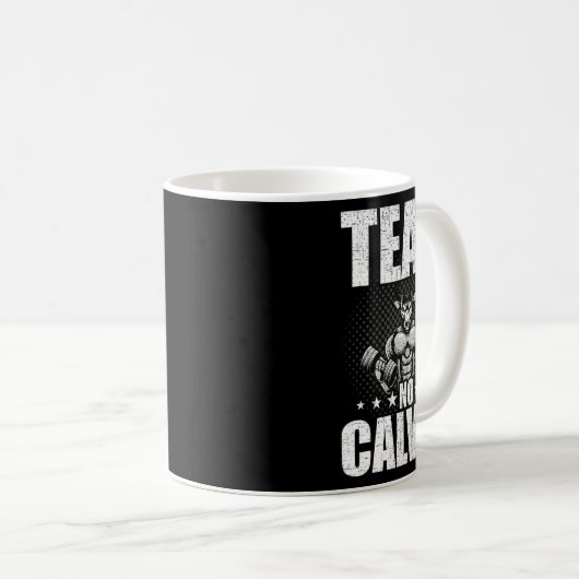 チームNoカルブボディビル重量挙げトレーニング コーヒーマグカップ (正面右)