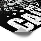 チームNoカルブボディビル重量挙げトレーニング ポスター (角)