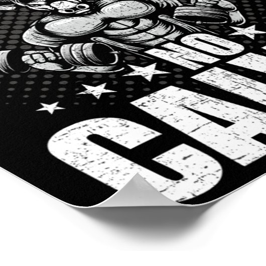 チームNoカルブボディビル重量挙げトレーニング ポスター (角)