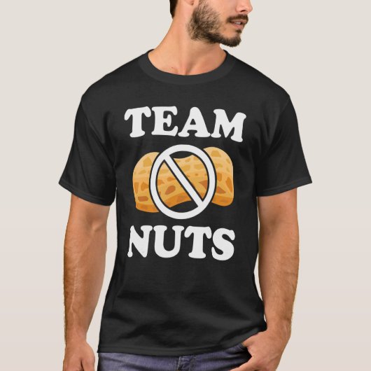 チームNo Nutsマッチングベビー性別パーティー茶の表示 Tシャツ (正面)