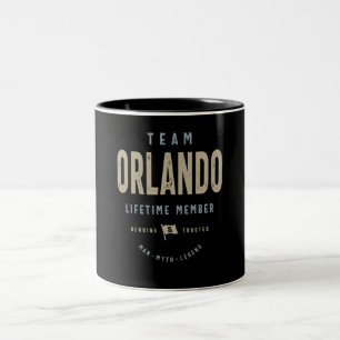 チームOrlandoライフタイムメンバパーソナライズされたー名 ツートーンマグカップ