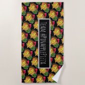 チームPinappleピザ ビーチタオル (正面)