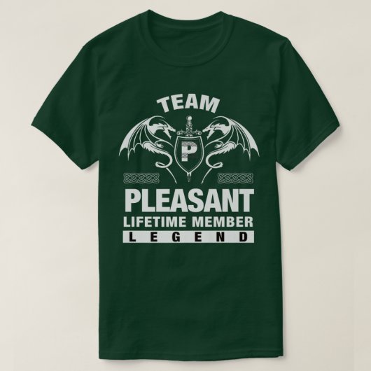 チームPLEASANT Lifetime Member Gift Tシャツ (デザイン正面)