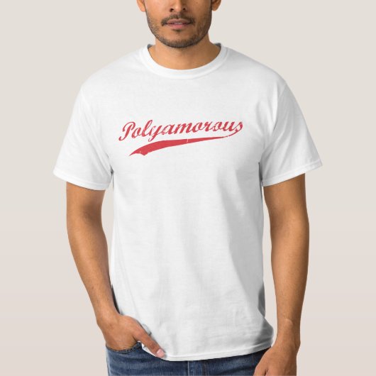 チームPolyamory Polyamorousおよび誇りを持った Tシャツ (正面)