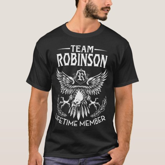 チームROBINSONライフタイムメンバーの姓 Tシャツ (正面)