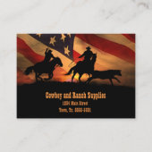 チームRoping Cowboyサービスまたは牧場の供給 名刺 (正面)