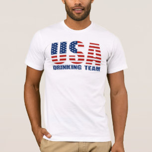 チームTシャツを飲む米国 Tシャツ