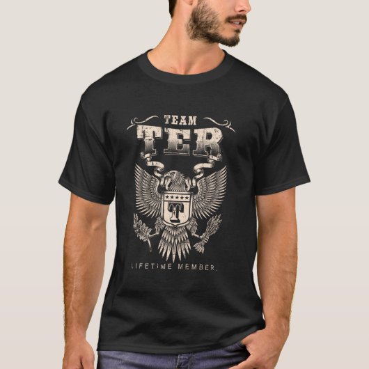 チームTerライフタイムメンバー – Ter名 Tシャツ (正面)