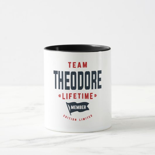 チームTheodoreライフタイムおもしろいメンバ名Theodore マグカップ (中央)