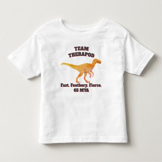 チームTheropod – 速い。羽のように。激しい トドラーTシャツ (正面)