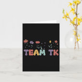 チームTk幼稚園先生新学期レトロ カード (黄色い花)