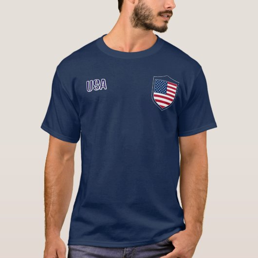チームUSAサッカーサポーターティー Tシャツ (正面)