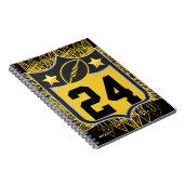 チームUSAスポーツブラック&金ゴールドピッツバーグサッカー ノートブック (右側)