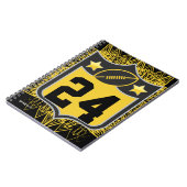 チームUSAスポーツブラック&金ゴールドピッツバーグサッカー ノートブック (左側)