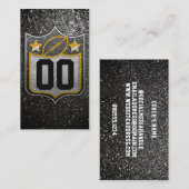 チームUSAスポーツブラック&金ゴールドピッツバーグサッカー 名刺 (正面/裏面)