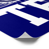 チームUSAスポーツブルーシルバーダラステキサス州サッカー ポスター (角)