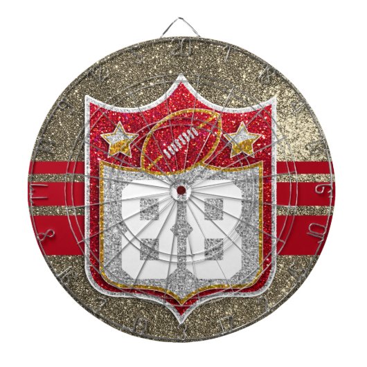 チームUSAスポーツレッドと金ゴールドカレッジサッカー ダーツボード (正面)