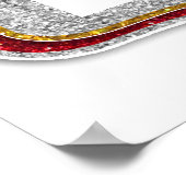 チームUSAスポーツレッドと金ゴールドカレッジサッカー ポスター (角)