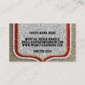 チームUSAスポーツレッドと金ゴールドカレッジサッカー 名刺 (裏面)