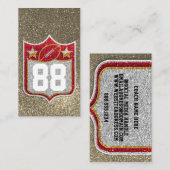 チームUSAスポーツレッドと金ゴールドカレッジサッカー 名刺 (正面/裏面)