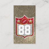 チームUSAスポーツレッドと金ゴールドカレッジサッカー 名刺 (正面)