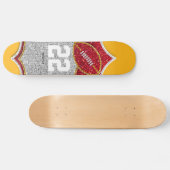 チームUSAスポーツレッドと金ゴールドチャンピオンフットボール スケートボード (横)