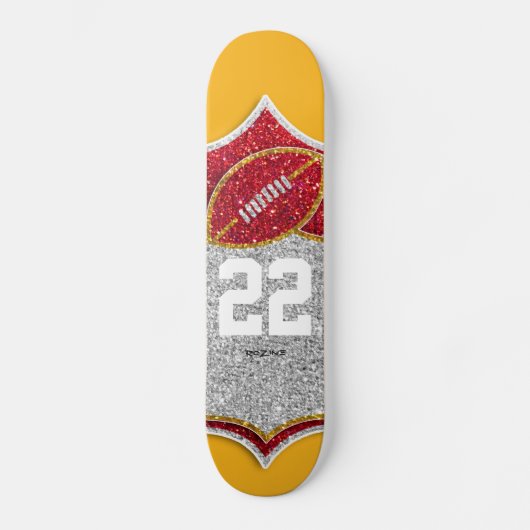 チームUSAスポーツレッドと金ゴールドチャンピオンフットボール スケートボード (正面)