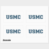 チームUSMC 長方形シール (シート)