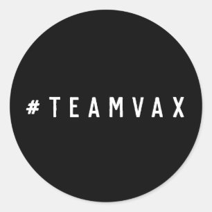 チームVax ProワクチンブラックCovid-19ワクチン接種 ラウンドシール