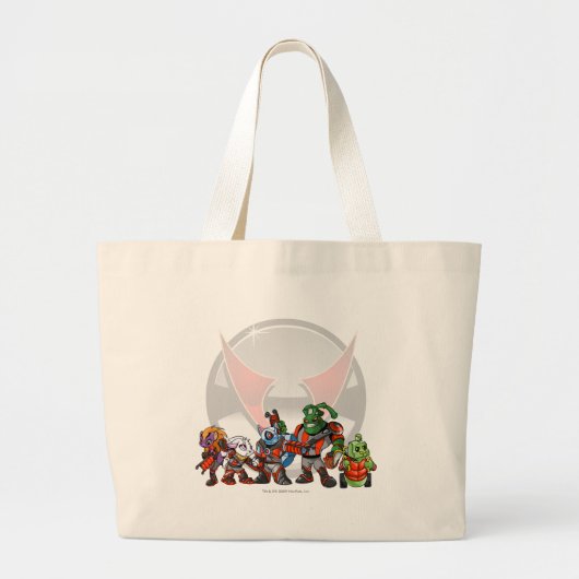 チームVirtupetsの宇宙局のグループ ラージトートバッグ (正面)