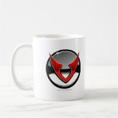 チームVirtupetsの宇宙局のロゴ コーヒーマグカップ (左)